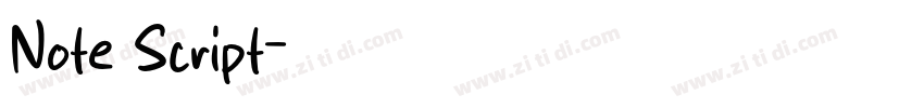 Note Script字体转换